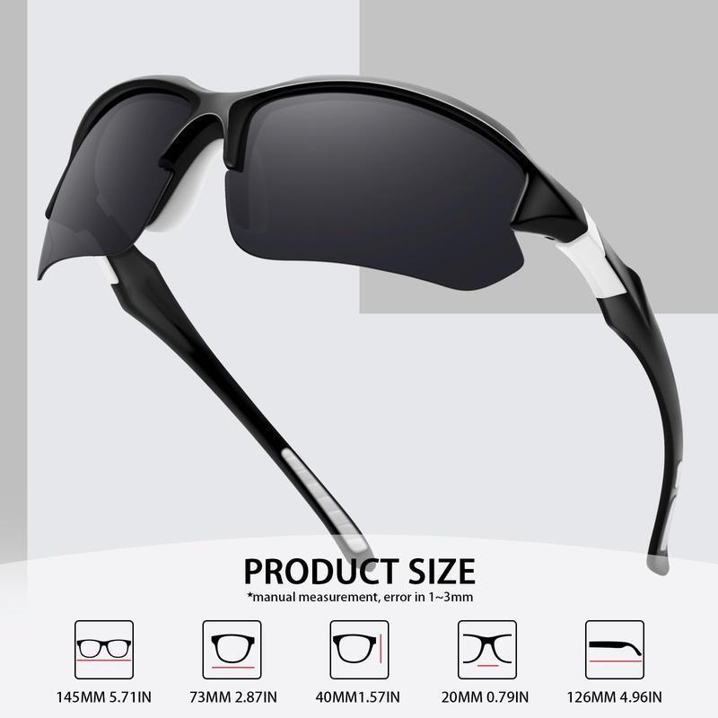 4-Pack Polarized Sports Sunglasses for Men – UV400 Anti-Glare Windproof Lightweight Eyewear, Outdoor Sun Protection Shades for Running, Fishing, Driving & Daily Wear