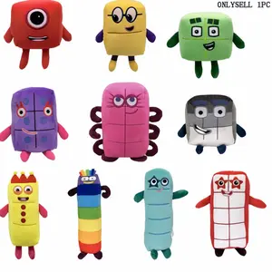 Early Education Number Building Blocks Plush Toy, Toddler Math Learning Puzzle Doll, Parent-Child Interactive Play Companion