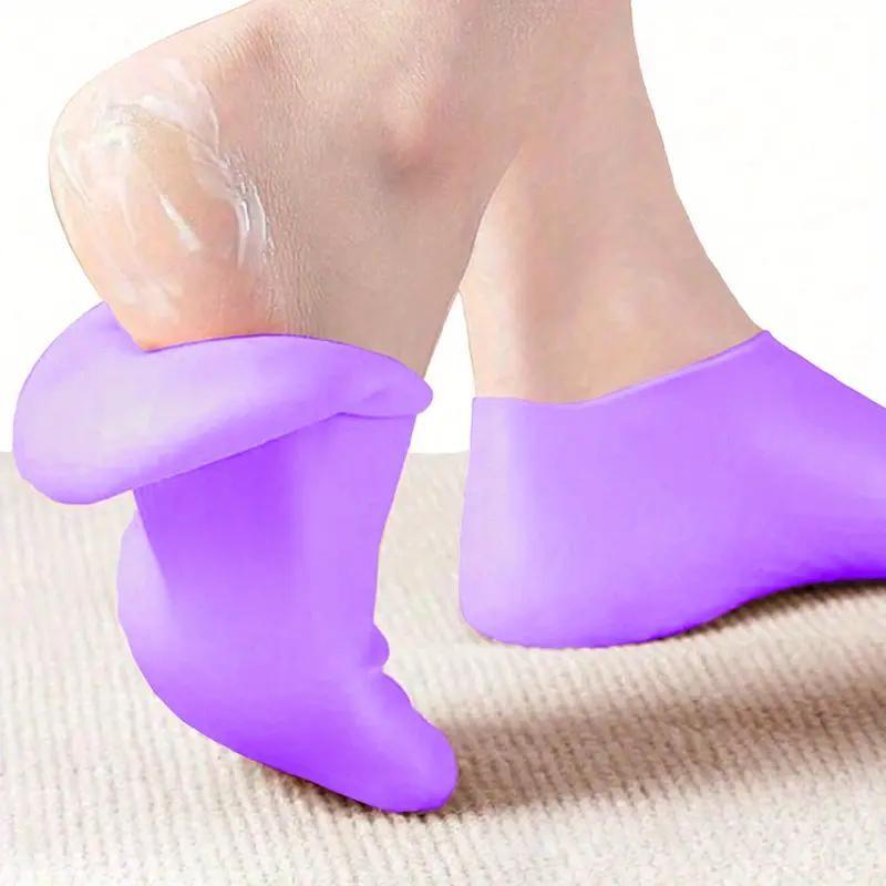 Women's Moisturizing Silicone Foot Socks, Anti-Friction Heel Protection, Ideal for Dry Cracked Feet, Comfortable and Durable