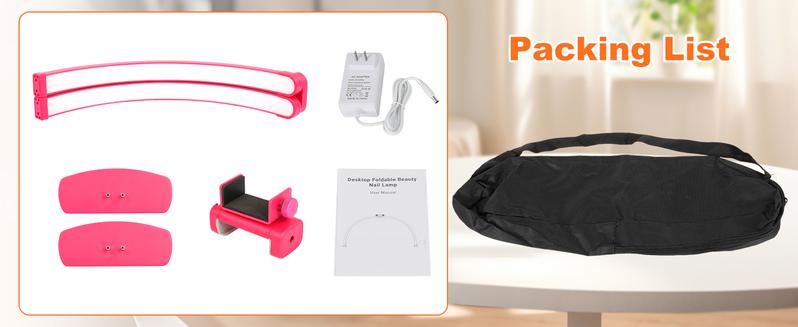 Half Moon Light for Nail Desk with Phone Holder, 28IN Folding Half-Moon Light wit10h Shinning Diamond, LED Lamp for Nail Art, Eyelash Extension, Tattooing, Skin Management, 10 Brightness Levels Half Moon Light for Nail Desk with Phone Holder, 28IN Folding Half-Moon Light wit10h Shinning Diamond, LED Lamp for Nail Art, Eyelash Extension, Tattooing, Skin Management, 10 Brightness Levels