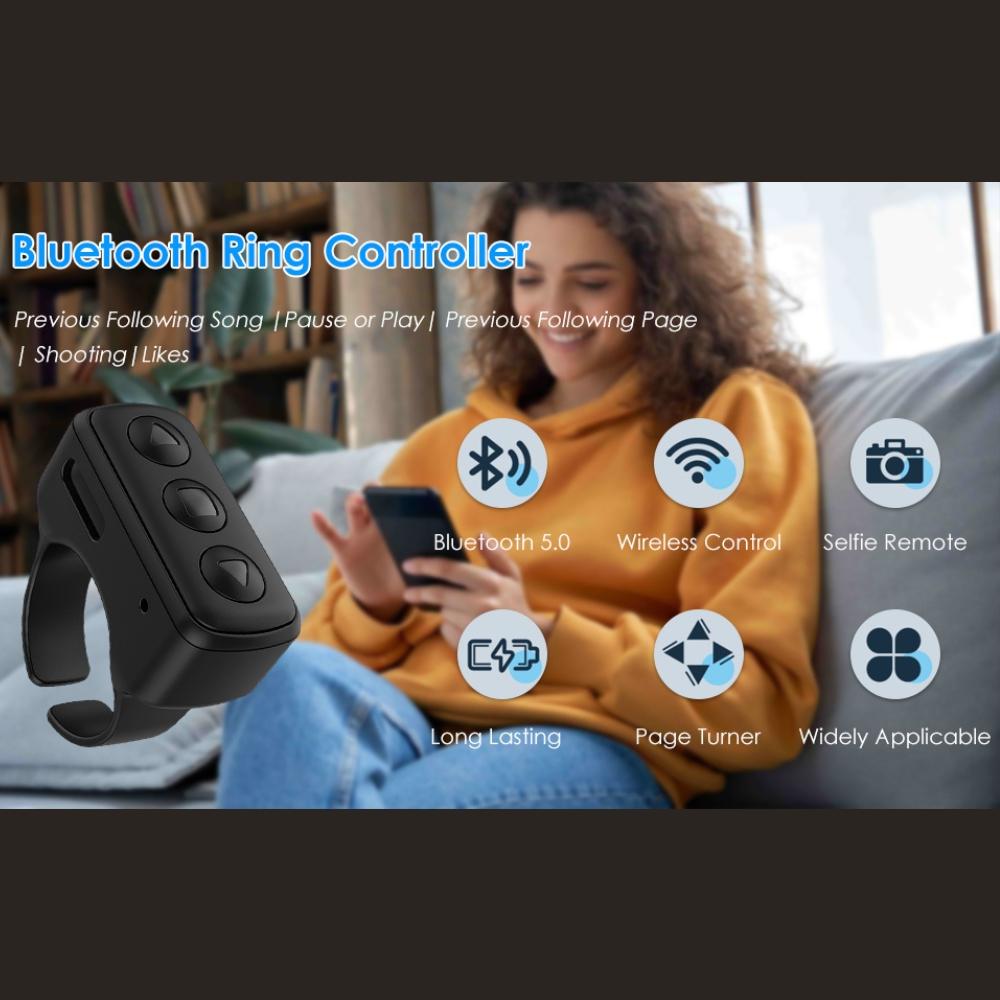 Bluetooth-compatible Ring Controller for Camera Shutter, Remote Control for Smartphone Cameras, Holiday Gift, Party Favors, 1pcs