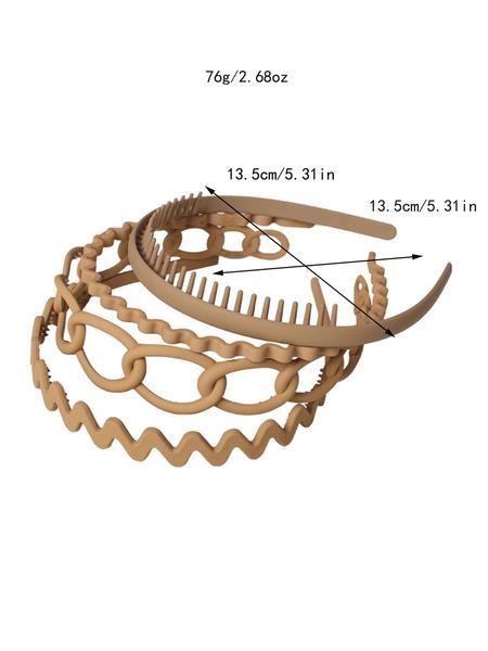 9pcs/set Multicolor Women's Simple Style Hollow out Design Hair Hoops, Casual Trendy Plain Hair Hoops, Fashionable Hair Accessories for Women & Girls for Hairstyle Decoration, Headbands