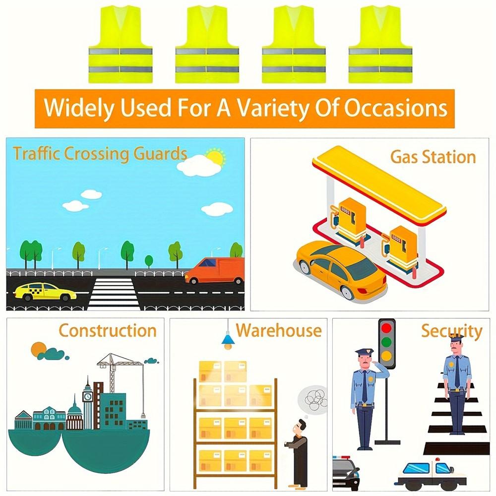 High Visibility Reflective Safety Vest for Men and Women, Durable Cotton Blend, Ideal for Construction Sites and Outdoor Activities