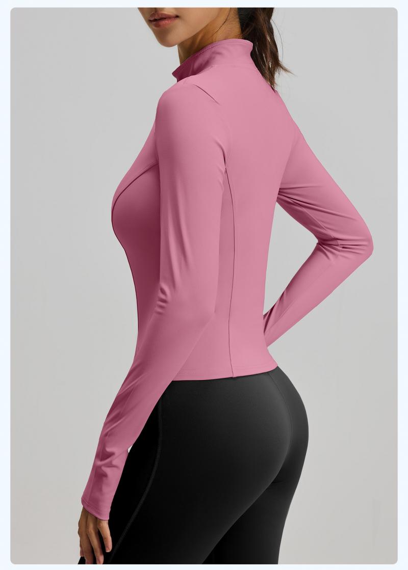 Women's  Slim Fit High Stretch Yoga Top,Long Sleeve Sports Jacket, Lightweight Workout Coat for Running