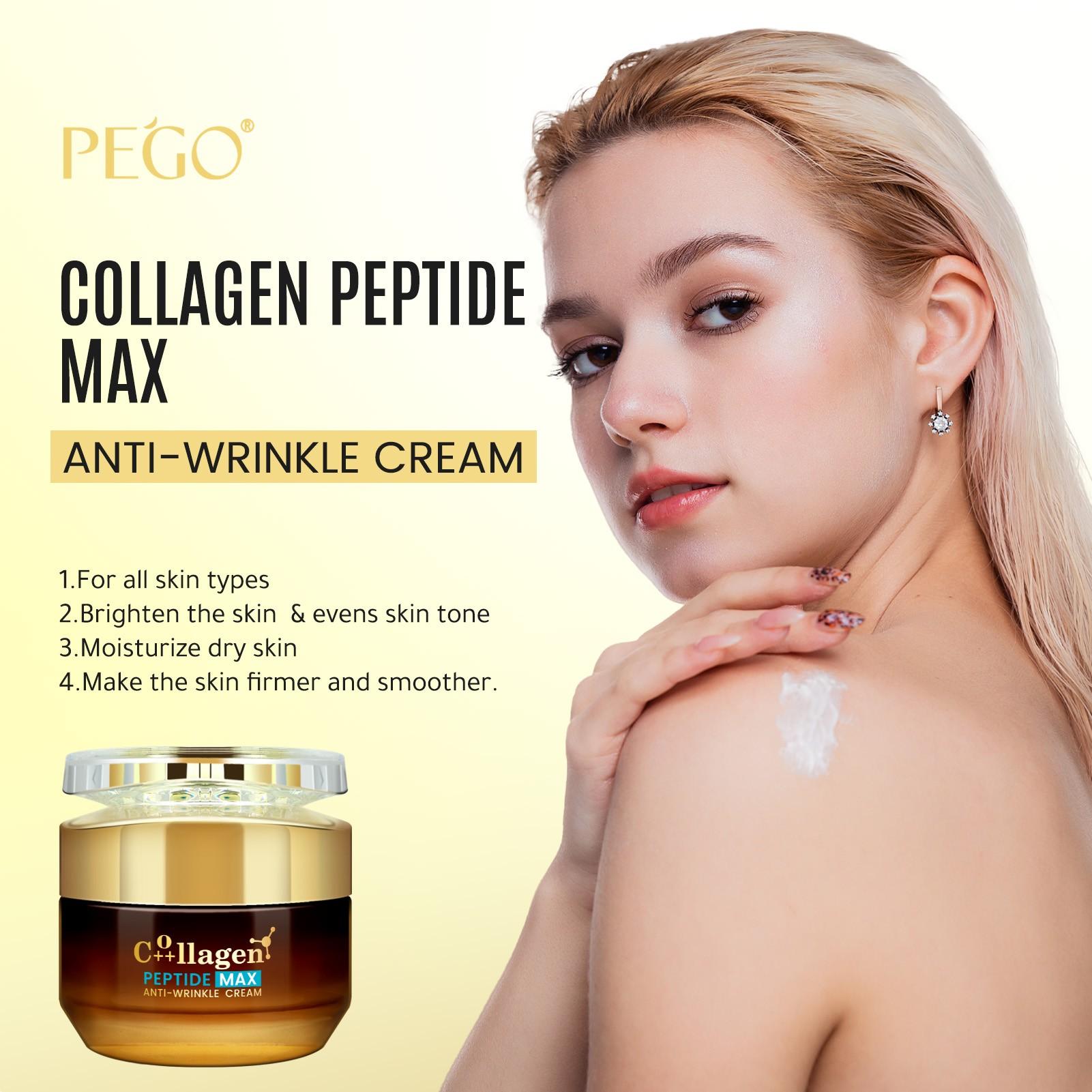 Collagen Peptide Anti-Wrinkle Cream, Niacinamide & Hyaluronic Acid, Firming & Brightening, Long-Lasting Moisture, Unisex Daily Skincare