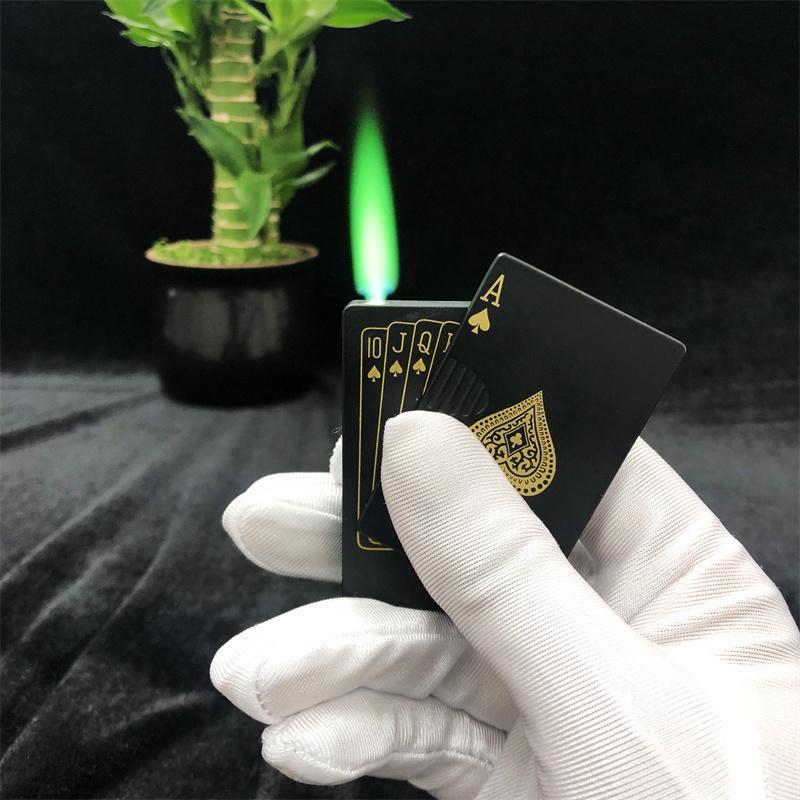 Refillable Butane Lighter Features The Cool Design Of The Ace Of Spades, With A Windproof Flicker. Suitable For Outdoor, Indoor, Barbecue, And Candle-Related Occasions, It's Suitable For Both Men And Women