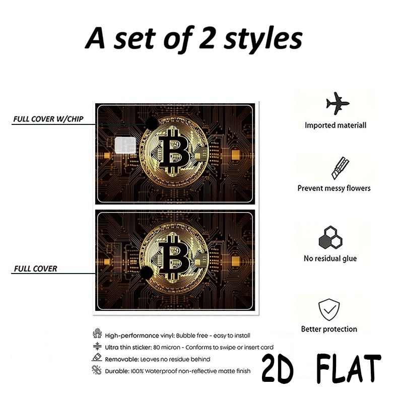 Credit Card Stickers, Ultra-Thin Vinyl Material, 2 Pieces Per Set, Waterproof Scratch-Resistant Film, Durable and Easy to Apply