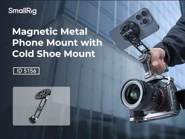 SmallRig Magnetic Metal Phone Mount with Cold Shoe Mount, Adjustable Rotatable Phone Tripod Holder Adapter for iphone17 Pro/MAX, Camera Monitoring, Tripods, Stabilizers - 5156 SmallRig Magnetic Metal Phone Mount with Cold Shoe Mount, Adjustable Rotatable Phone Tripod Holder Adapter for iphone17 Pro/MAX, Camera Monitoring, Tripods, Stabilizers - 5156