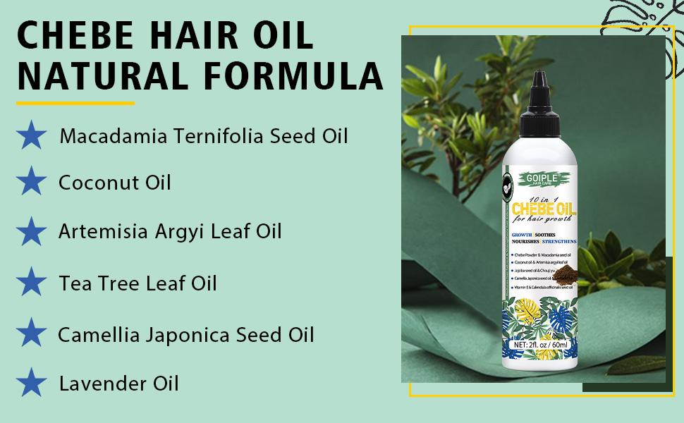 Naturals African Chebe Powder and Oil Moisturizer for Scalp, Hair Growth, Strength & Breakage - For Men & Women Comfort Haircare