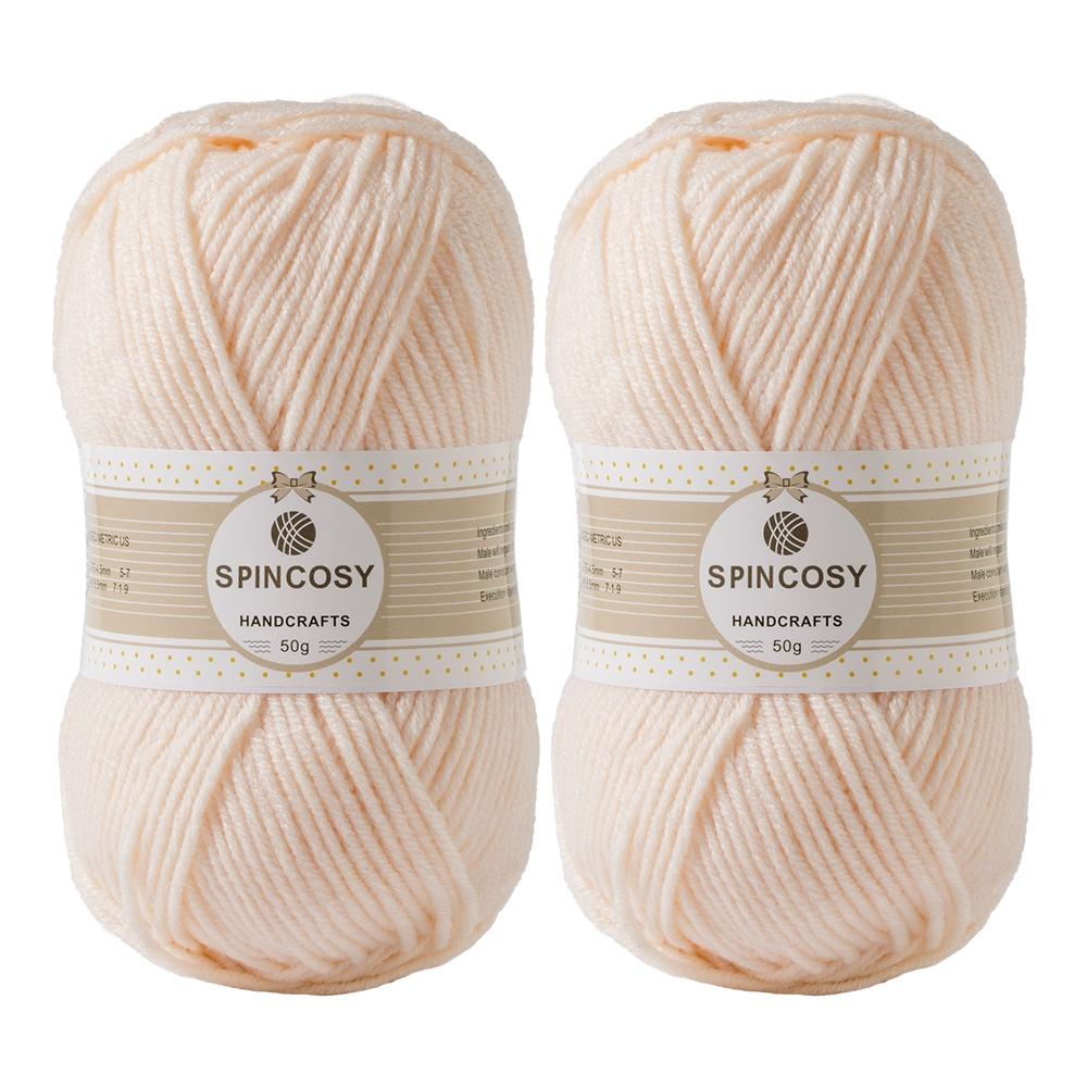 2-Pack 4-Strand Acrylic Yarn, Soft and Skin-Friendly, Ideal for Crocheting Clothes, Dolls, Bags, and Various Handicrafts