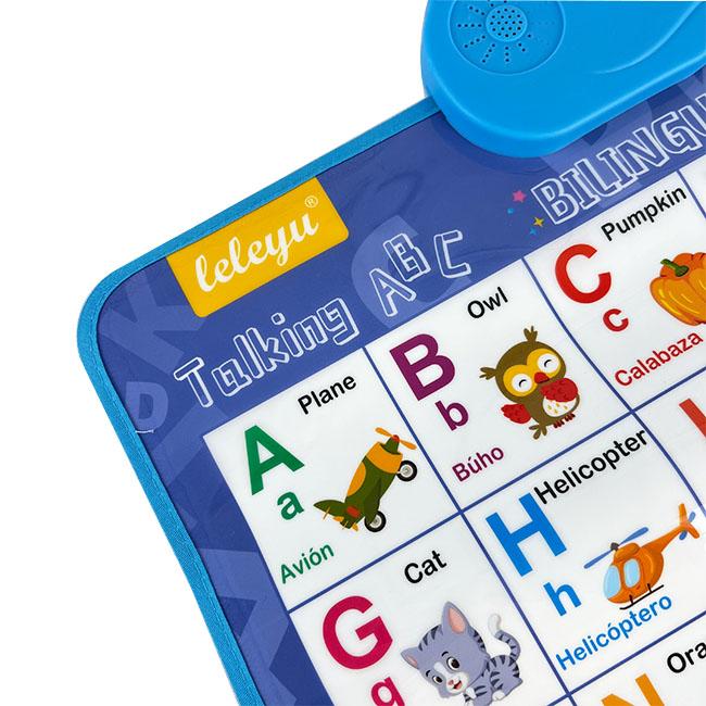 Bilingual Talking Wall Chart for Kids – English & Spanish Learning Poster with Songs, ABCs, Numbers, Animal words & Piano – Interactive Educational Toy for Toddlers 1-6 – No Screen, Battery Powered classroom use Alphabet Preschool
