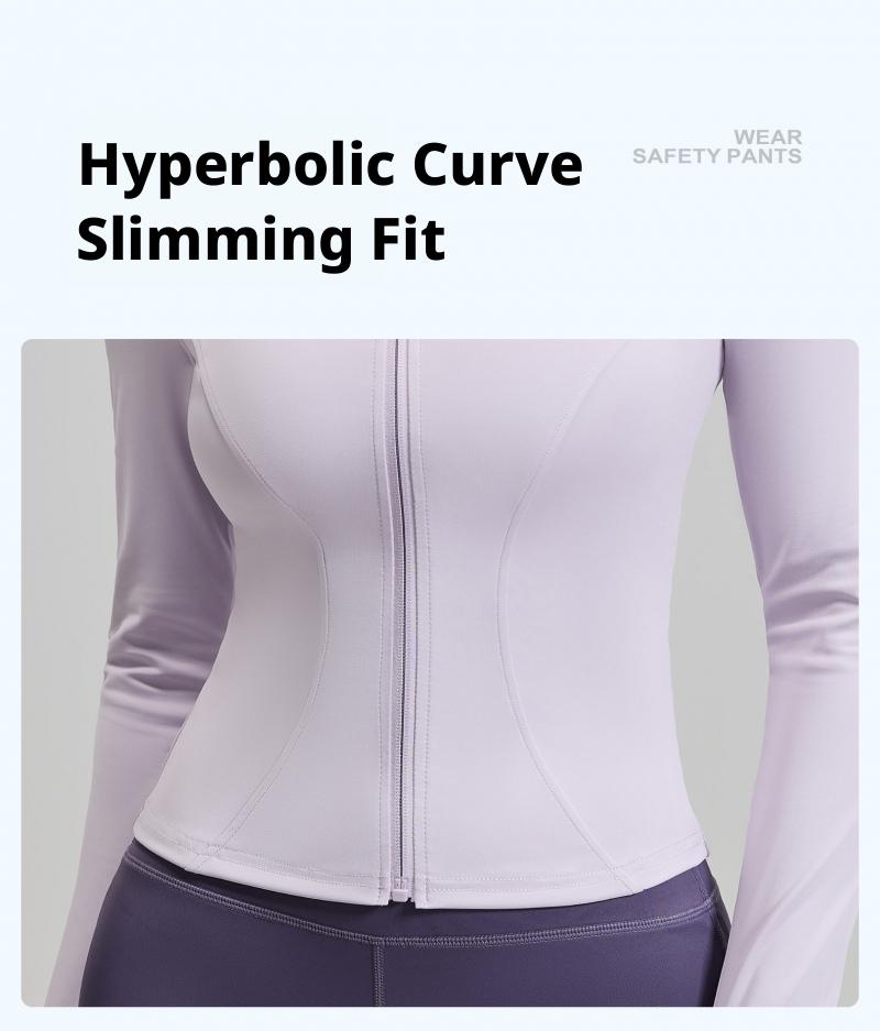 Women's  Slim Fit High Stretch Yoga Top,Long Sleeve Sports Jacket, Lightweight Workout Coat for Running