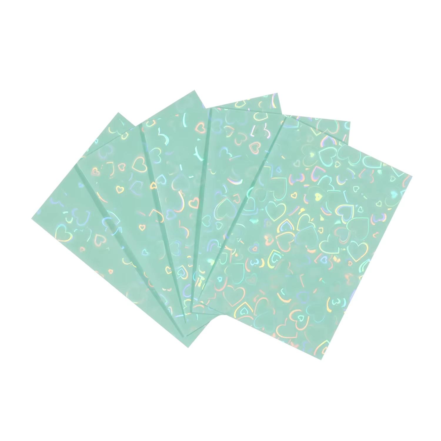 50Pcs 61x91mm Card Sleeves – Card Sleeve Protectors Premium Clear Love style PVC Fits YGO/Photocard/Sports Cards, Small Size Trading Card Holder, Durable & Scratch-Resistant, Perfect Gift Set for Collectors