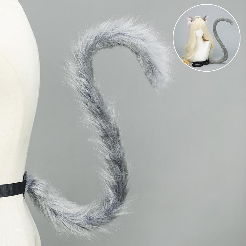Realistic Cat Ear Headband  Tail Set  Handmade Plush Cosplay Kit for Anime Conventions  Halloween  Furry Costumes