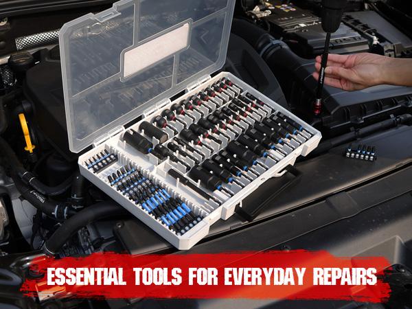 Sedy 80-Piece Premium Magnetic Impact Nut Driver Set with Socket Adapters, Metric & SAE, Bit Holder, Wing Nut Driver, Universal Sockets, Quick Release Extension, Power Bits, Portable Toolbox