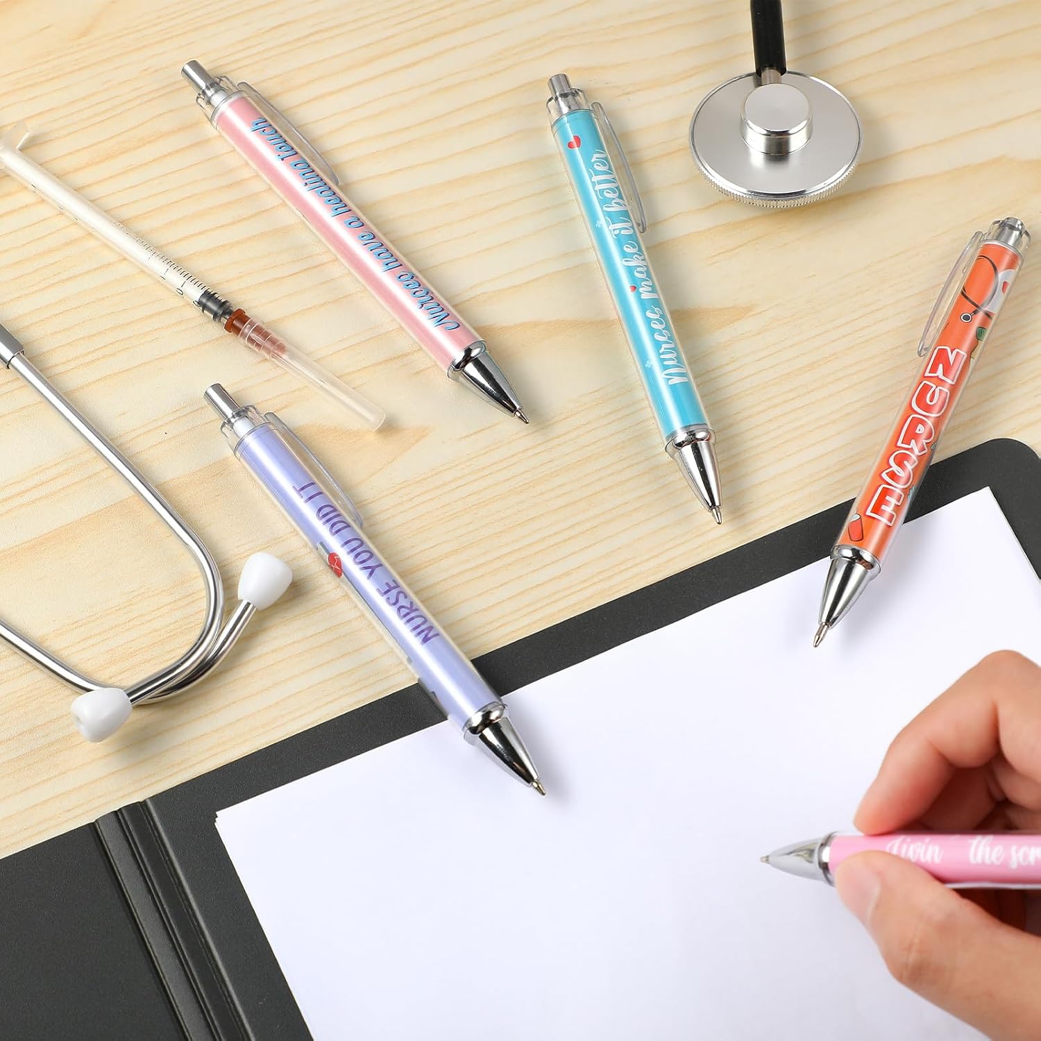Nurse Ballpoint Pens Lovely Cartoon Nurse Pens Cute Retractable  Pens Funny Ink Ballpoint Pens for  Assistants Students Workers Office Appreciation Gifts (10 Pcs)
