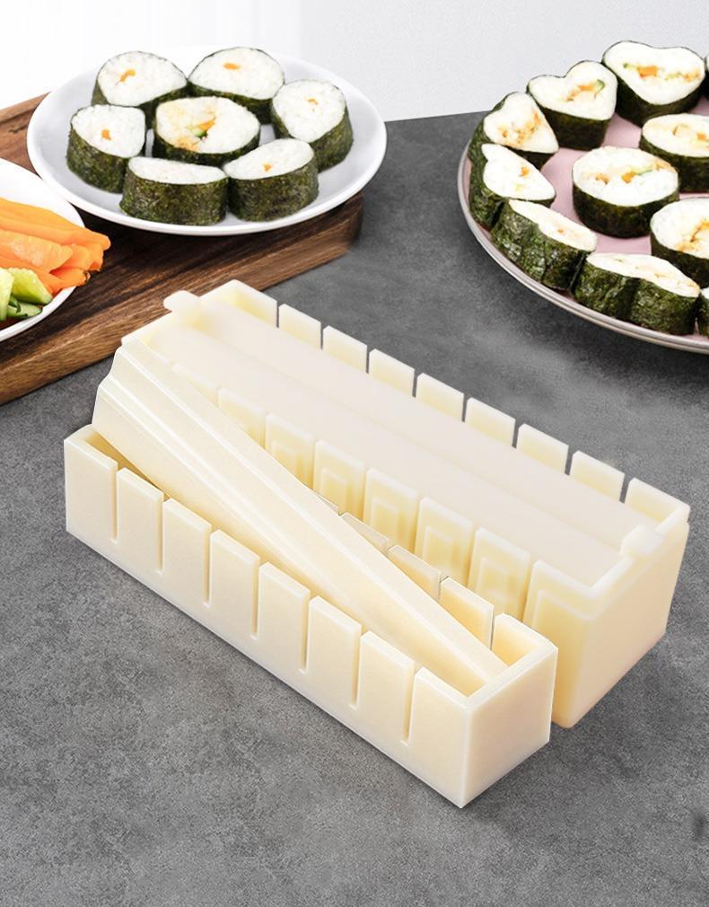 Sushi Mold Household Sushi Tool Set with Seaweed Rice Roll Maker and Nori Complete Kit for Easy Home Cooking