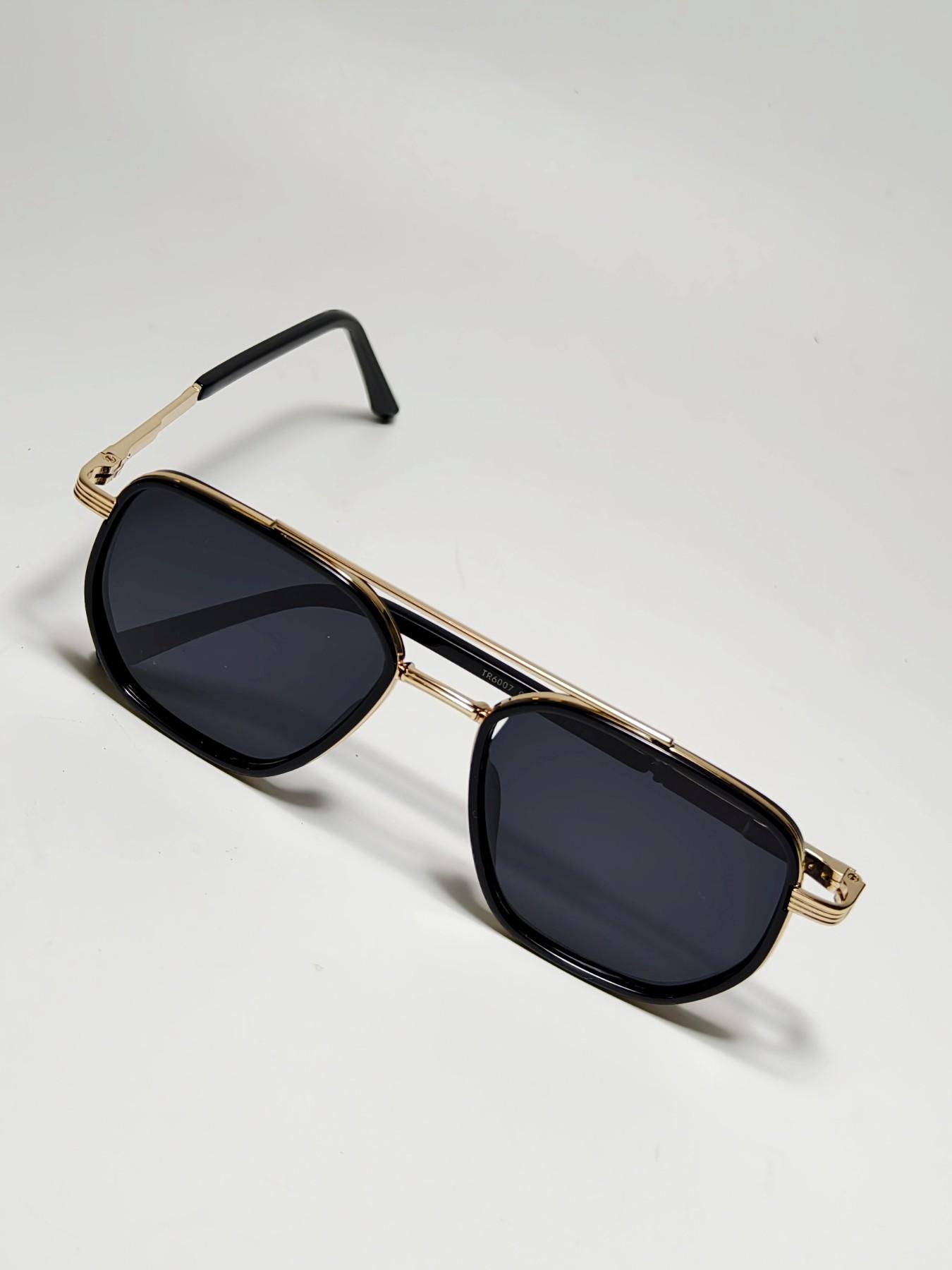 Men's Polarized Glasses, Vintage Square Frame, Anti-Wind & Sand, Sporty Style, All Seasons, PC Material, Ditsy Floral Pattern