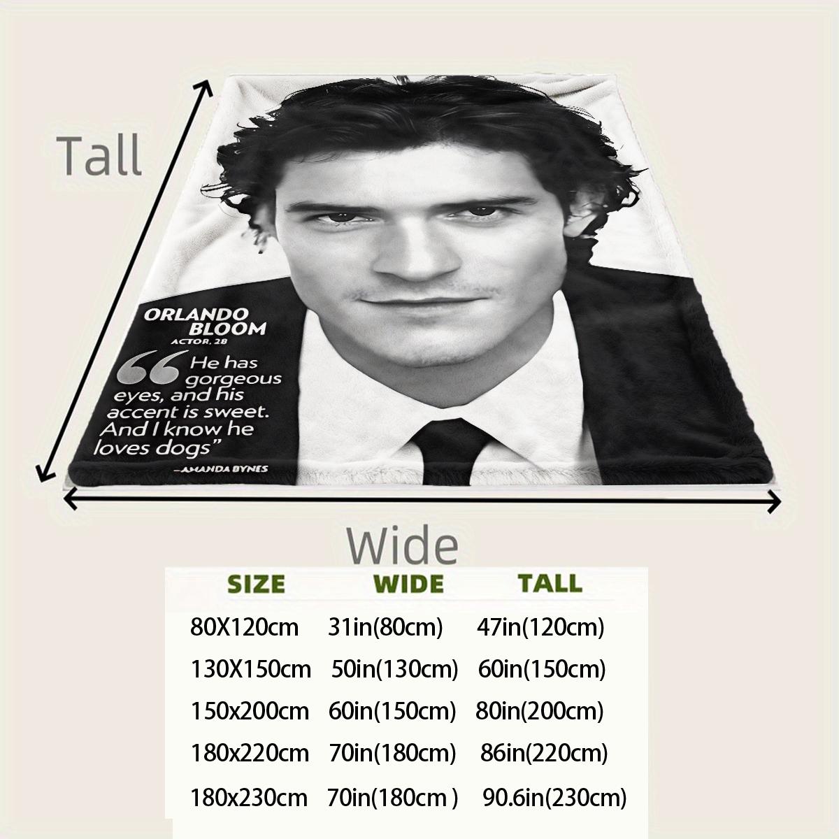 Orlando Bloom creativity  flannel blanket, exclusive gift for home, office, camping travel, personalized pattern design, modern style, soft texture