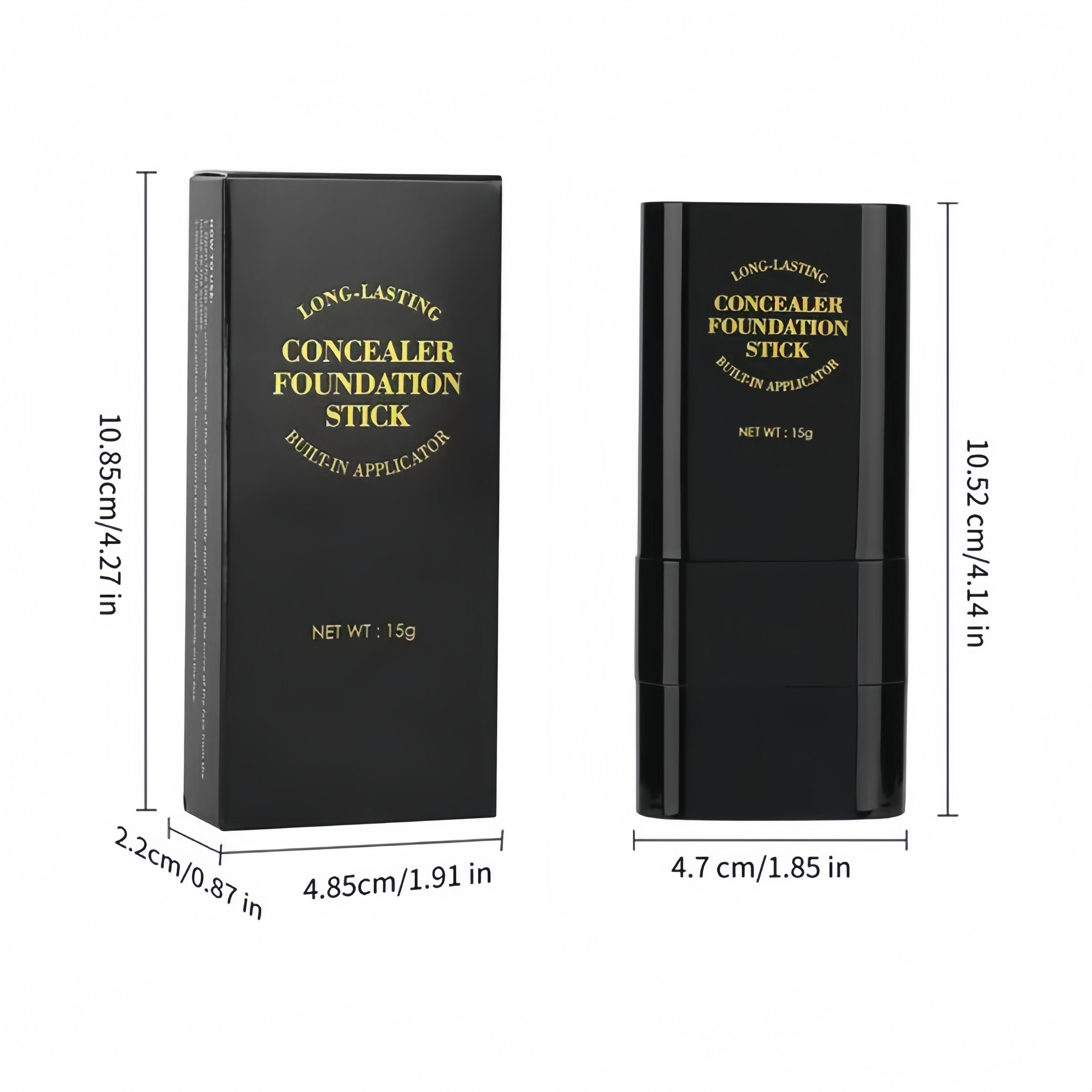 Get Flawless Fast:  Long-Wear Foundation & Contour Duo Stick w/ Applicator Foundation Concealer Makeup