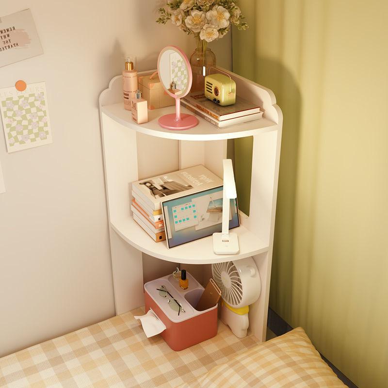 1pc Dormitory Desktop Corner Storage Rack, Standing Angle Shelf, Corner Wall Shelf, Bedside Multi-Layer Organizer, Super Stable Corner Shelves, Bookshelf Storage