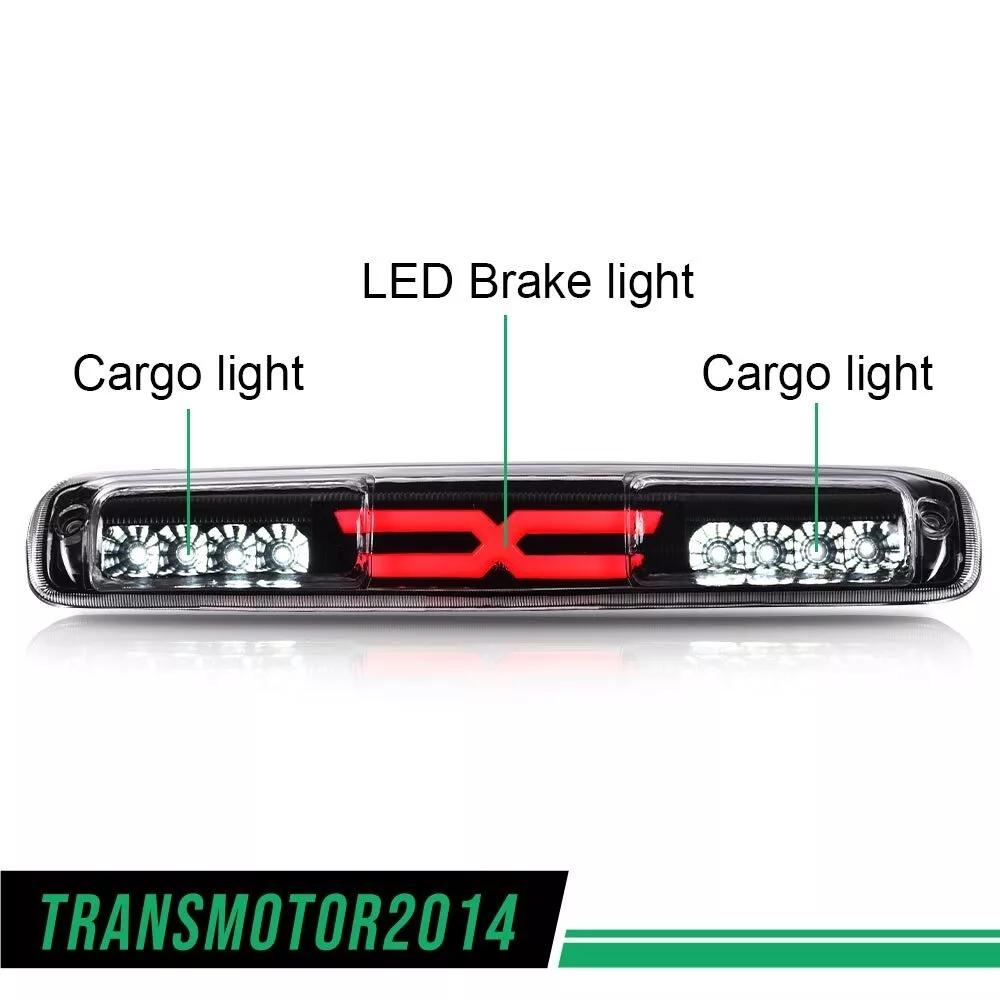 Fit for 99-07 Silverado/Sierra 3D LED Bar Third Tail Brake Light Cargo Lamp Black for Chevy Silverado GMC Sierra