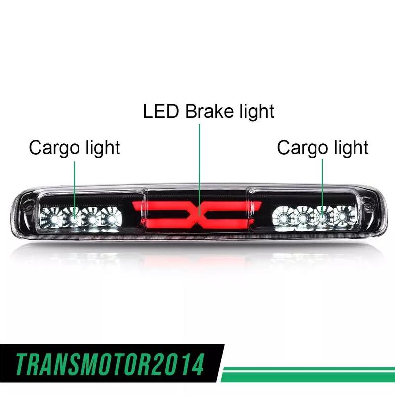 Fit for 99-07 Silverado/Sierra 3D LED Bar Third Tail Brake Light Cargo Lamp Black for Chevy Silverado GMC Sierra