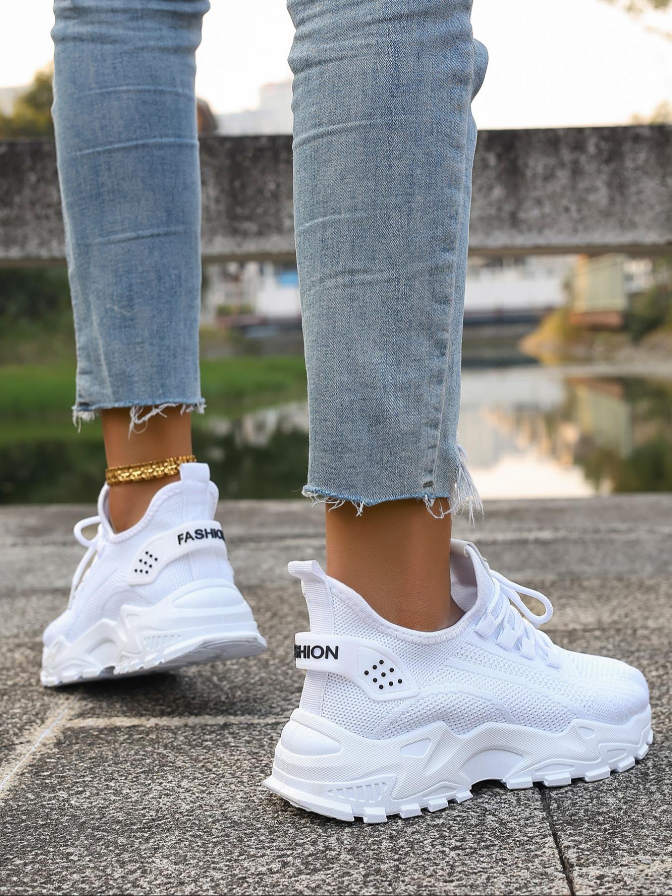 Women's Casual Low-Top Walking Shoes, Textile Upper, PVC Sole, Round Toe Design, All Season Comfortable Footwear, Lightweight Breathable Shoes