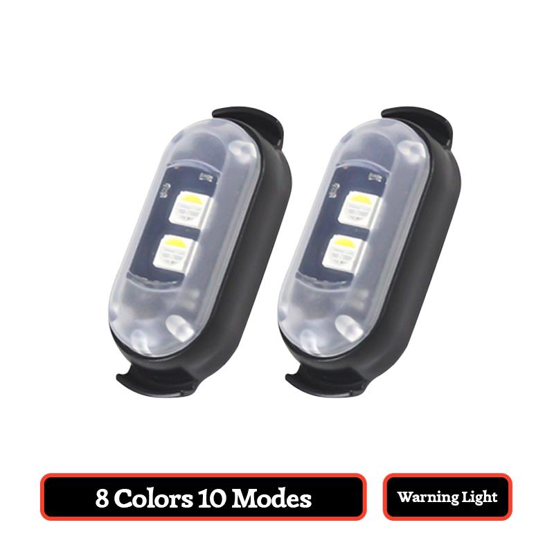 Car Motor RGB LED Waterproof Strobe Light with Wireless Remote Control 10 Lighting Modes for Car Motorcycle Decoration