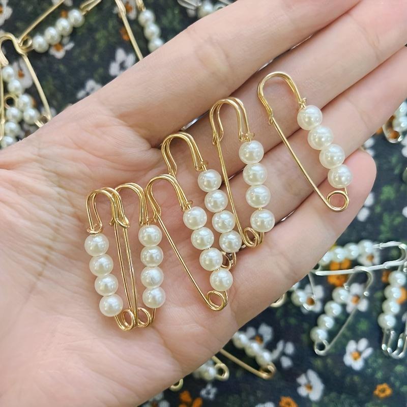 8pcs No-Sew Clothing Clips - Adjustable Buckle with Detachable Pearls, for Dresses, Shirts, Pants, Garments - Elegant Fasteners for Wedding, Party, Everyday Outfits - Durable & Easy Application, Fashion Embellishments, Chic Design, Polished Look