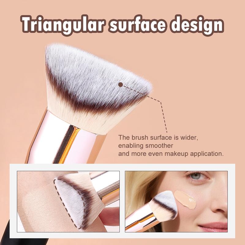 MAANGE 1pc 3D Foundation Brush, Double-sided Foundation Brush, Seamless Finish Brush, Professional Makeup Tool for Flawless Application, Perfect for All Skin Types, Essential Beauty Accessory, Makeup Accessories Gifts for Friends, Cosmetic Brushes