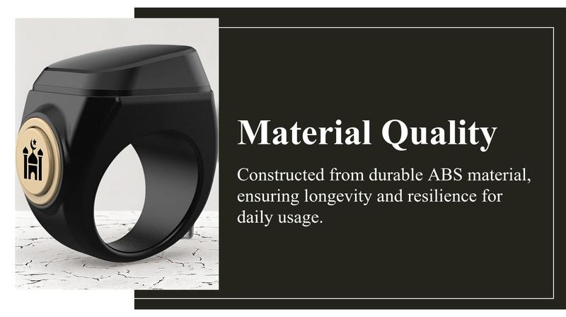 Smart Prayer Beads Ring with Timer, APP-Connected and Waterproof Electronic Counter, Ideal for Muslim Prayers and Daily Worship Smart Prayer Beads Ring with Timer, APP-Connected and Waterproof Electronic Counter, Ideal for Muslim Prayers and Daily Worship