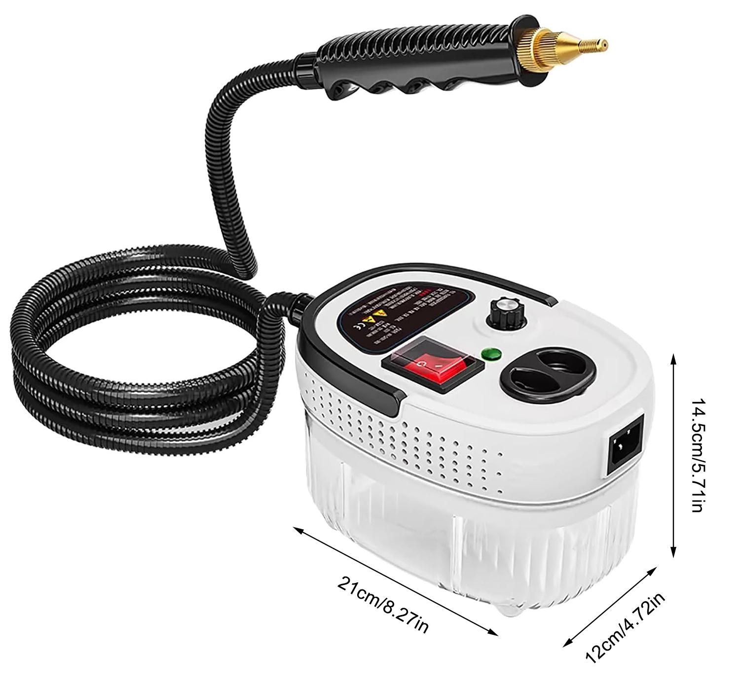 2500W Handheld Steam Cleaner, high-temperature and high-pressure steam cleaner, portable car steamer with 16 accessories, suitable for kitchen grease, car detailing, and bathroom cleaning.