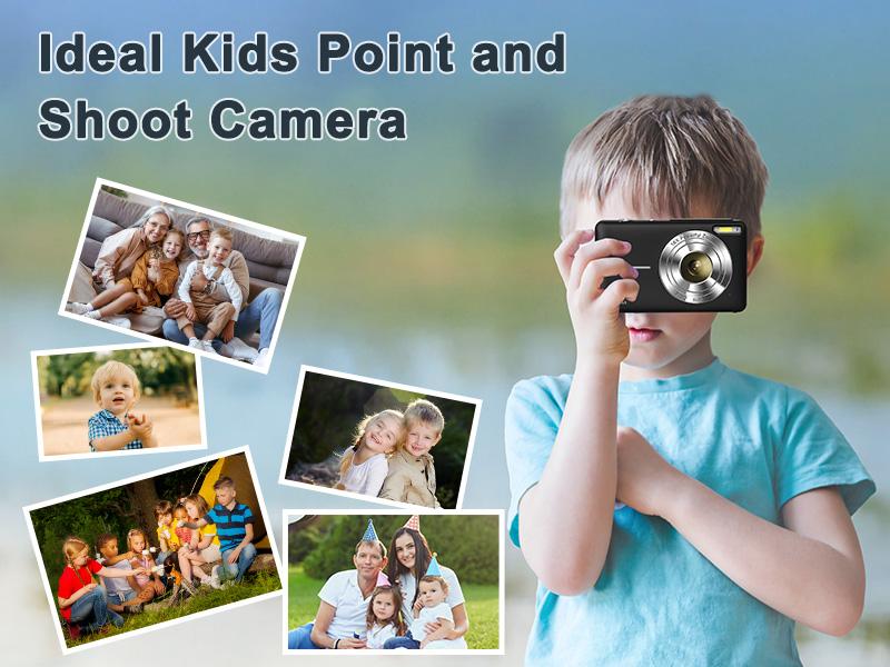 Digital Camera for Kids, FHD 1080P Point-and-Shoot Camera with 16X Zoom, Anti-Shake Compact Small Camera for Boys and Girls, Portable Camera, Boys & Men Gifts #TOP PICKS