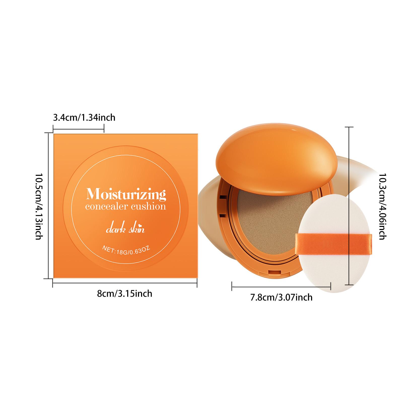 Moisturizing Concealer Cushion (Dark Skin Tone) Light And Transparent Makeup Natural And Smooth Base Makeup Velvet Texture Moisturizing Concealer Cushion