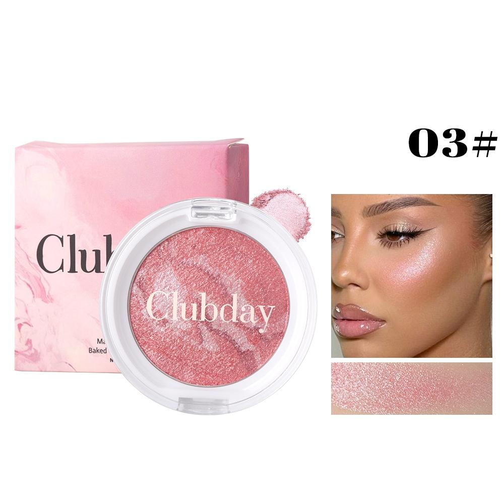 Clubday Blush Highlighter Pearl Finish Natural Look, Multi-Scene Use Powder Makeup, Single Item
