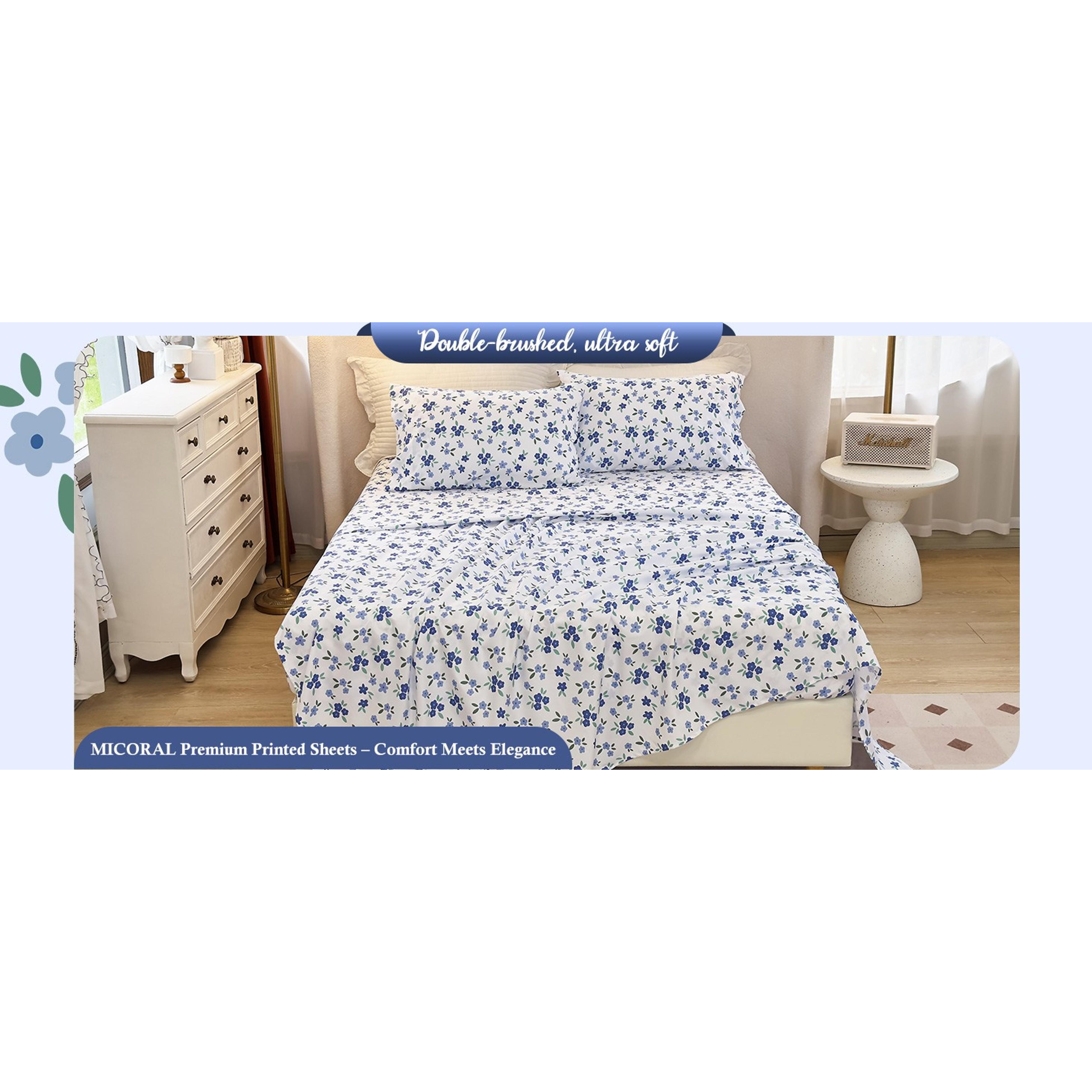 Queen Bed Sheets Set, Soft Breathable Bedding Sheet Set, Sheets Set with 16" Deep Pocket Design (4 Pieces, Queen, Turquoise)