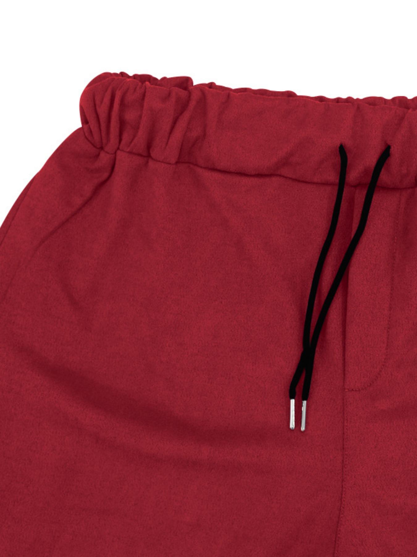 Two-piece men's solid color casual suit, with a button-down collar shirt, single-row button chest pocket, ankle-length pants for warmth drawstring waist, street leisure and workwear elements, suitable for daily outings, casual gatherings, etc. men's suit.