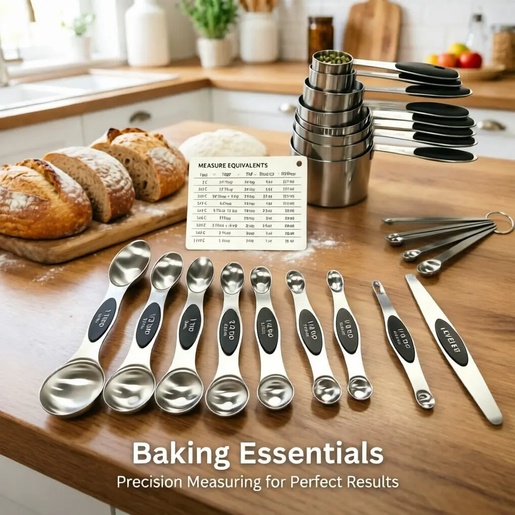 23Pcs Stainless Steel Measuring Cups & Measuring Spoons Set, Stackable Measuring Cups, Double Sided Magnetic Measuring Spoons with Silicone Handle, Comes with Leveler and Mini Spoons, Precision Measuring Tools for Dry & Liquid Ingredients, Kitchen Baking