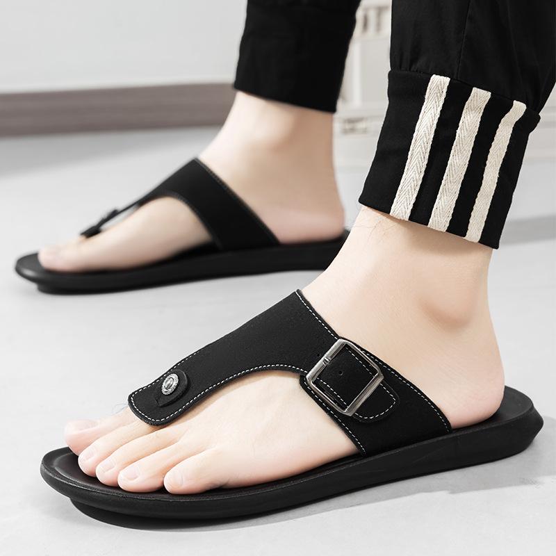 GGOR Allshoe New Summer Men'S Flip-Flops, Fashionable Soft-Soled Beach Shoes, Breathable Open-Toe Sandals, Men'S Shoes in Stock