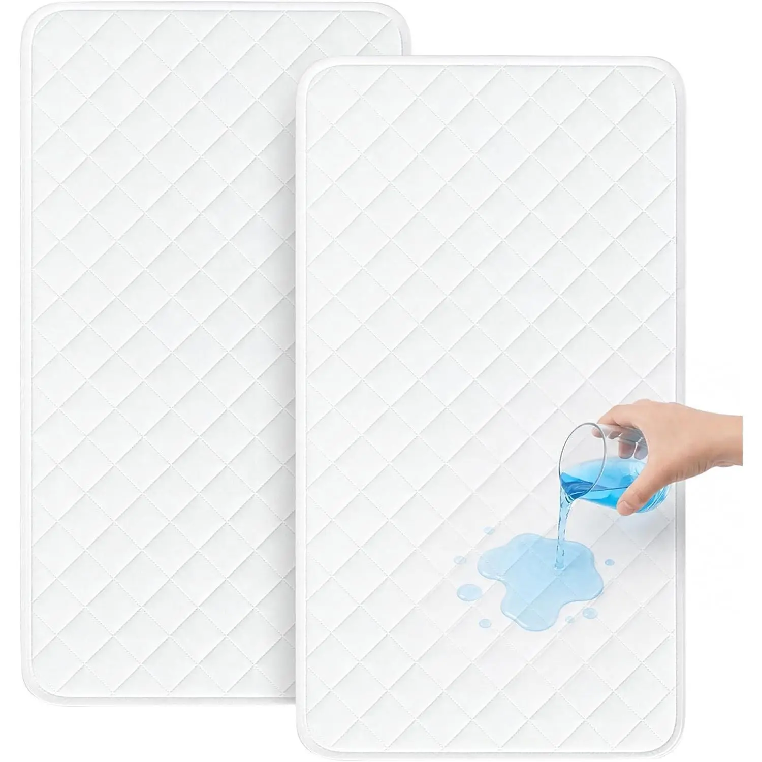 Bassinet Mattress Pad Cover Waterproof 20”x 33” Mattress Protector Sheets