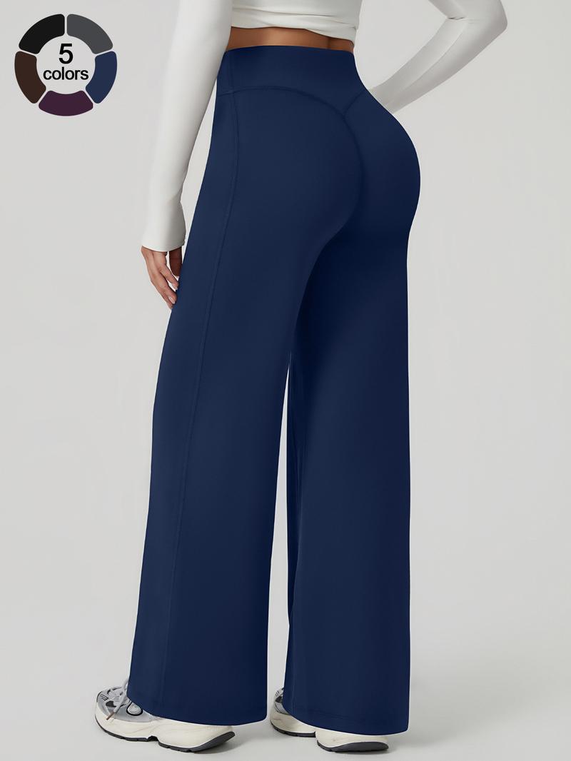 Women's Sporty Leggings, Plain Fitted Design, All Season Comfortable Fitness Running Pants, Elastic & Stylish, Athleisure Style Bottoms