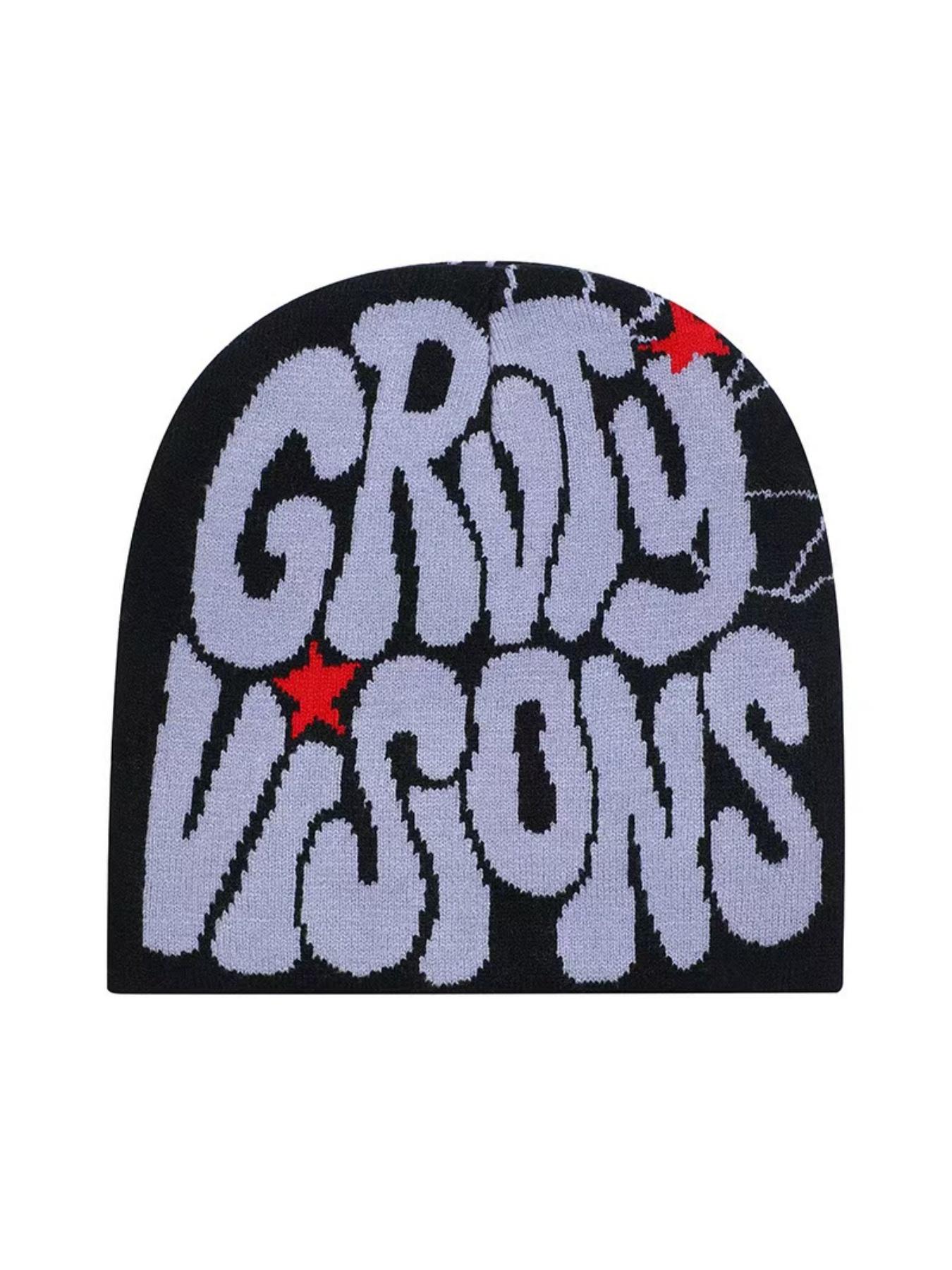 Latest Fall Winter Best-Selling Knit Hat, Warm Fitted Letter Hip-Hop Streetwear Beanie, Fashionable Crochet Design