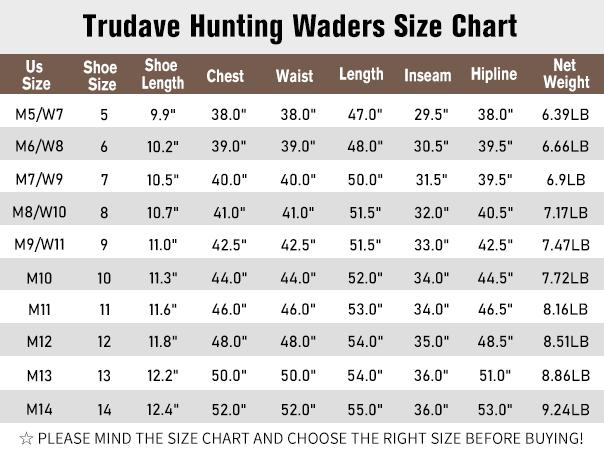 Trudave Fishing Waders for Men, Chest Waders with Boots for Men & Women, 4MM Neoprene Waterproof Waders for Hunting & Fishing