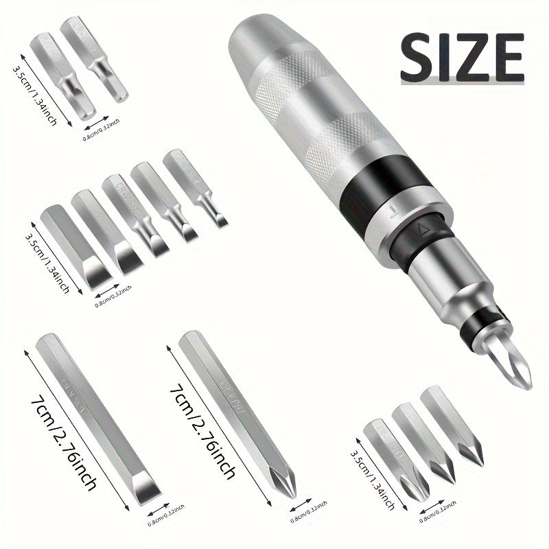 13-piece heavy impact screwdriver set, including shockproof screwdriver, multifunctional extractor and metal chisel-professional impact screwdriver tool set, suitable for automobile maintenance, electronic equipment maintenance and DIY operation (13-piece