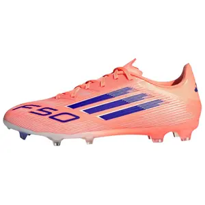 Adidas F50 League Soccer Cleats – Unisex, Comfort-Focused, Molded Short Studs (MG) or Firm Ground Long Studs (FG), Beam Orange Verifiable, with credentials and supporting global authentication