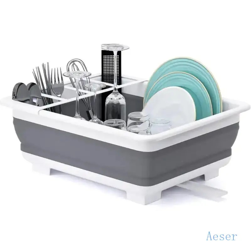 Copper Collapsible Dish Drying Rack with Organizer Draining Boards, Tray Stand & Vertical Organizer Stand, Portable Space-Saver for Kitchen, RV Home Storage Tray, Tray Stand Draining Boards