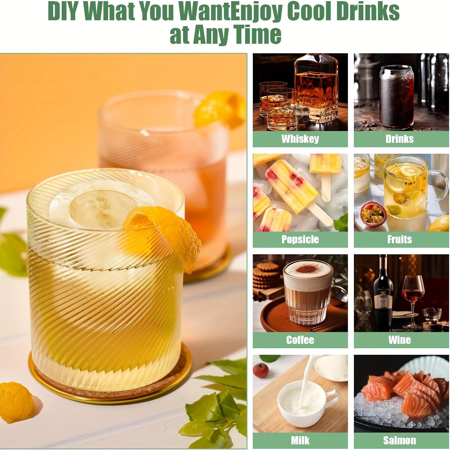 1PC Stanley silicone ice tray, 4-panel covered easy to release ice cube mold, large capacity water cup accessories for coffee, cocktails, and cold drinks enthusiasts, Stanley ice cream cup accessories