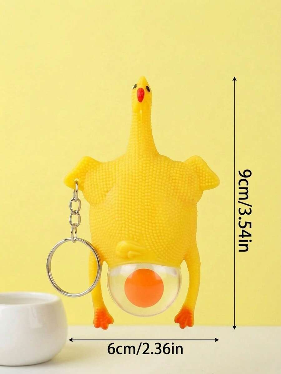 Prank Chicken Stress Relief Decor, Squeeze Out Egg Funny Novelty Stress Relief Accessory, Humorous Toy, Suitable For Birthday, Graduation Season, Halloween Party And Office Use Funny Gift