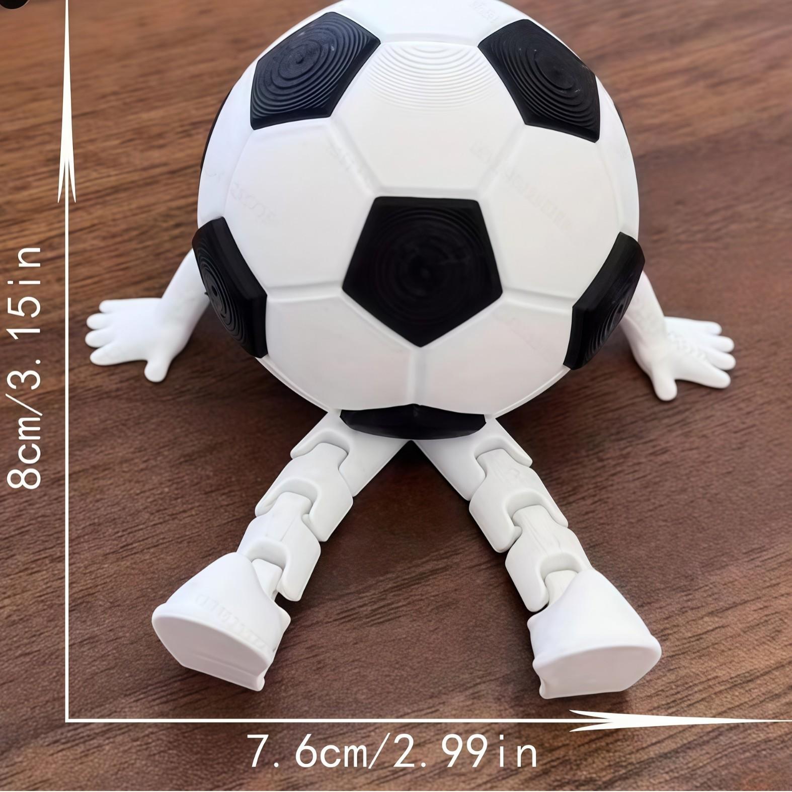 Creative Football Figure Ornament, Movable Joint Desktop Phone Stand, Fan Gift, Home Decor, Unique Soccer Souvenir, Perfect for Fans